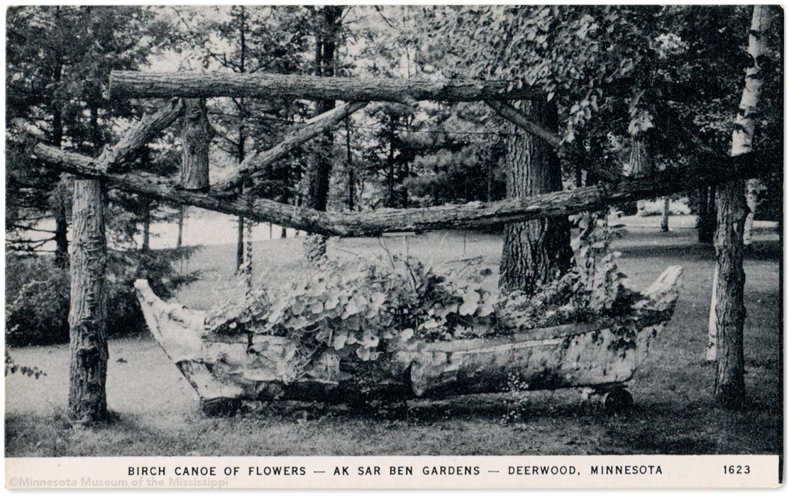 Birch Canoe of Flowers